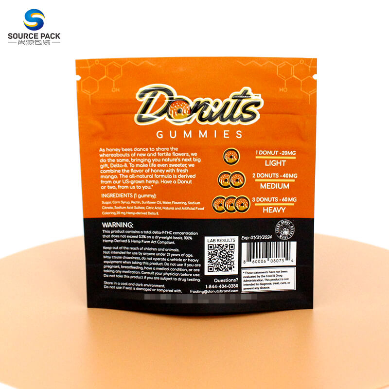 Edible Hemp Packaging Delta 8 Gummies Doypack Bags