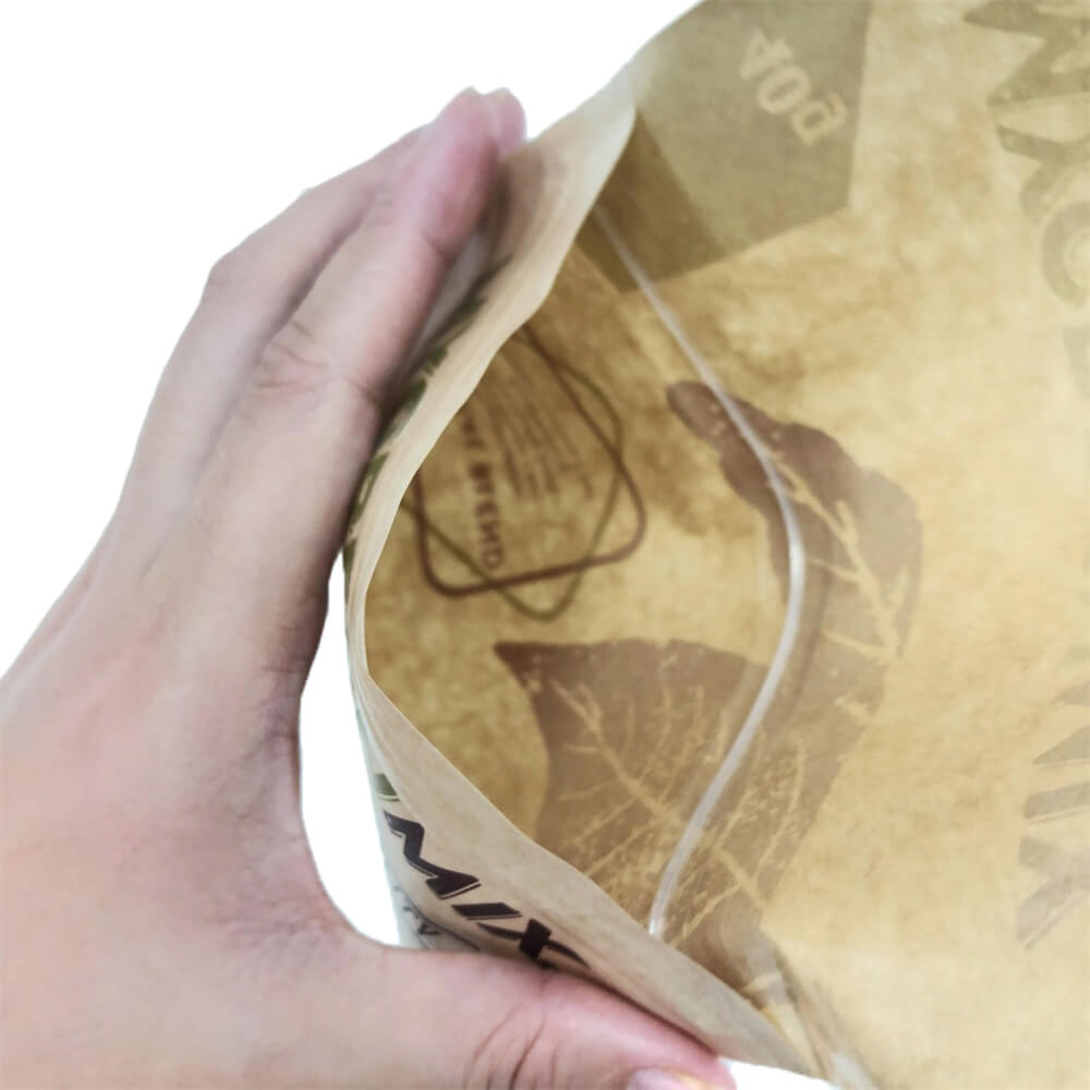 Eco Friendly Biodegradable Compostable Kraft Paper PLA Packaging Rolling Tobacco Pouches