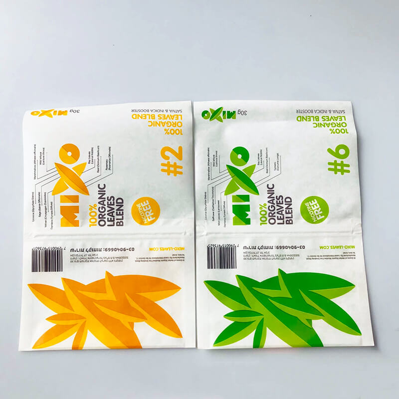 Eco Friendly Biodegradable Compostable Kraft Paper PLA Packaging Rolling Tobacco Pouches