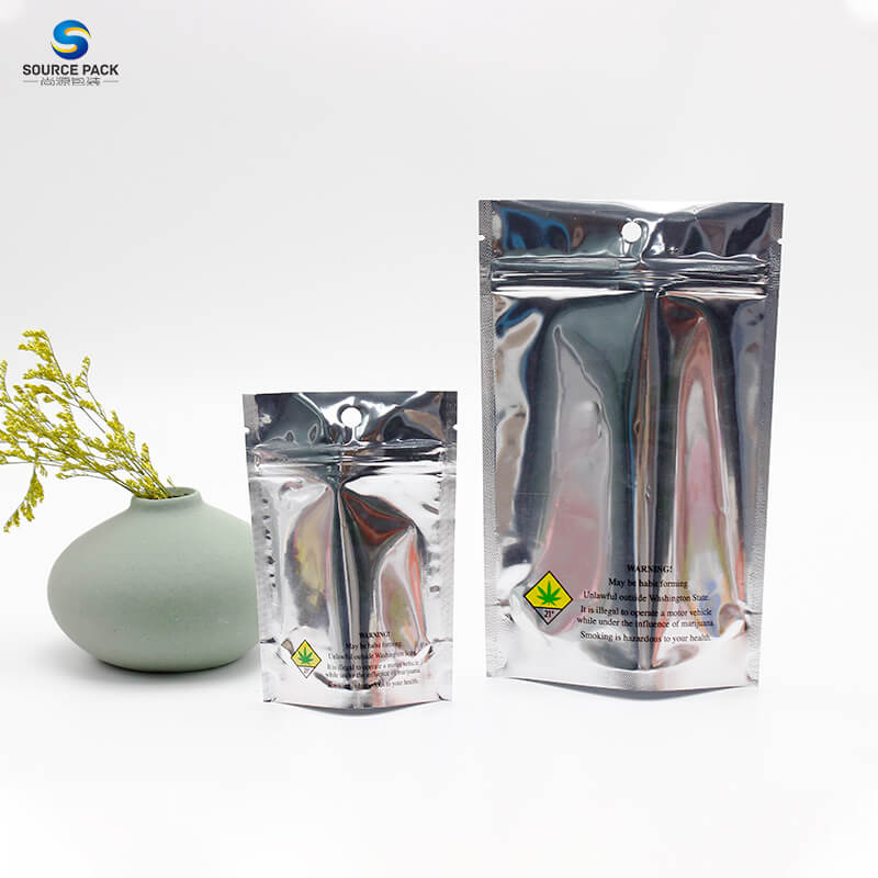 Weed Packaging Supplier Stand Up Pouch Zipper Mylar Bag for Cannabis Flower