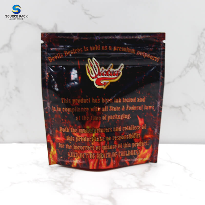 3g Holographic Canabis Packaging Mylar Bags