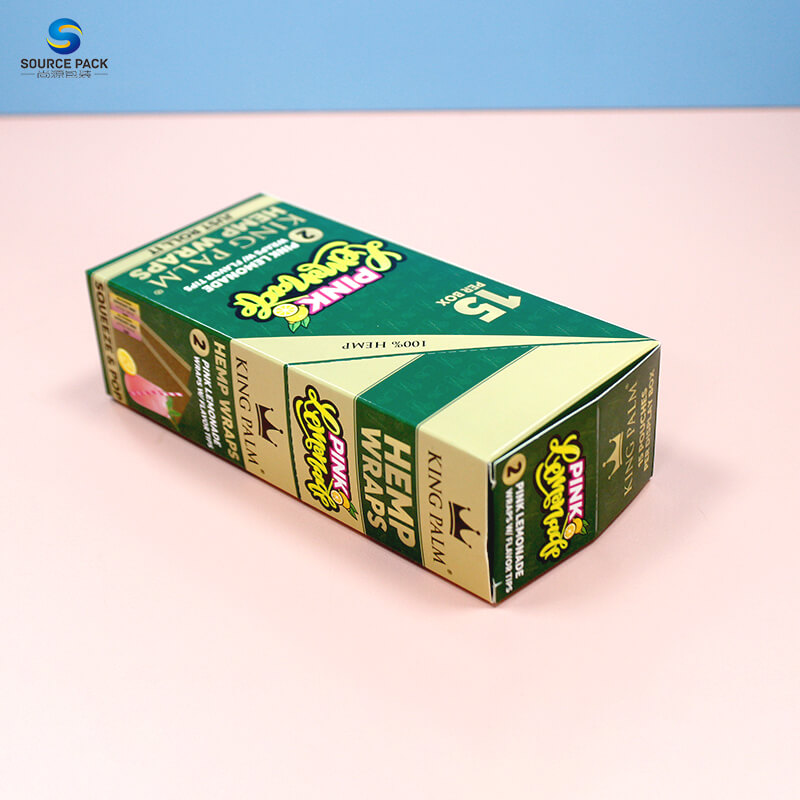 Custom Printing Counter Top Tear Off Retail Cannabis Hemp Wrap Display Packaging Boxes for Smoking Paper