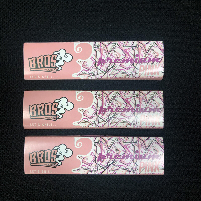 Sourcepack Smoke Shop Supplies Manufacturer Pink Cigarette Tobacco Pre Roll Blunt Cigar Rolling Papers with Filter Tip