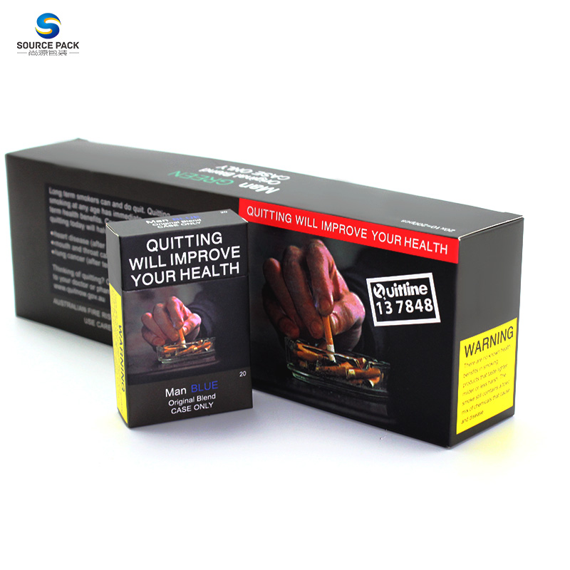 Custom Printed Cardboard Smoking Tobacco Plain Packaging Box Cigarette Packet