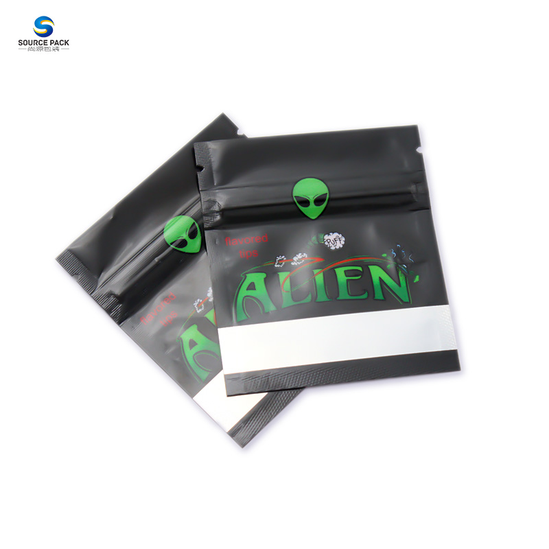 Aluminum Foil Zipper Mylar Bag Custom 3 Side Seal Weed Packaging