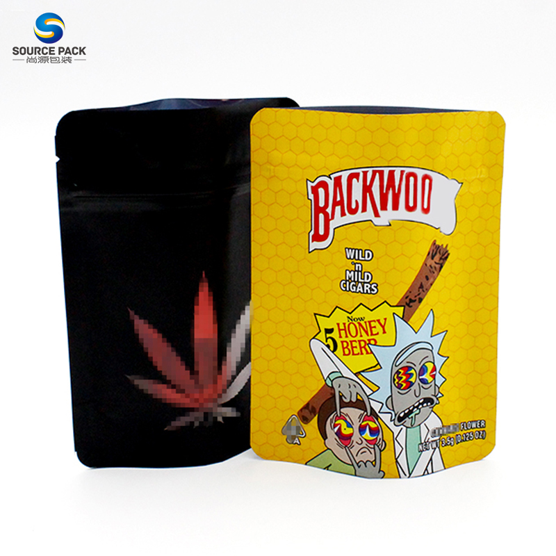 Smell Proof Weed Packaging Bag Hemp Aluminum Foil Mylar Stand up Pouch 3.5g.JPG