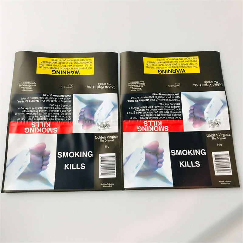 Laminated Plastic Tobacco Packaging Pouch Moisture Proof Custom Design