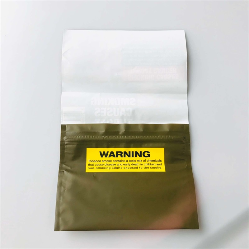 Custom Zipper Rolling Tobacco Pouches Smoking Leaf Cigarette Packaging Bag