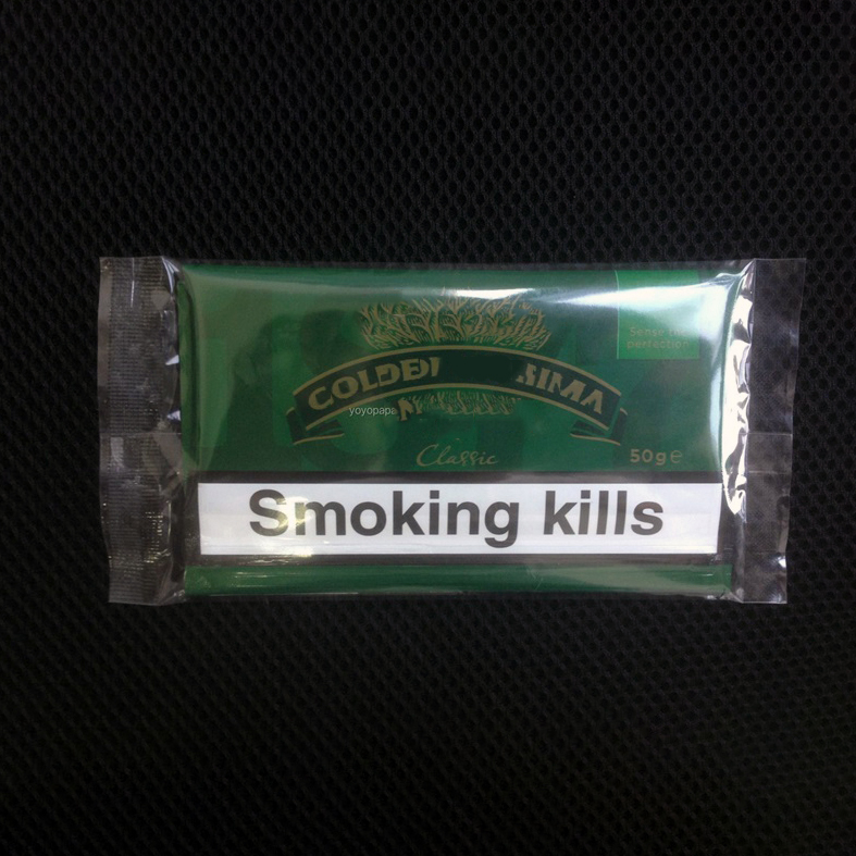 Flat Tobacco Pouch Plastic Packaging Bag With Sticker And Poly Bag