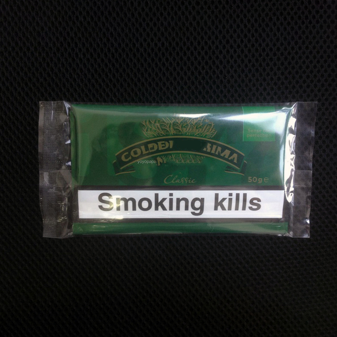 Smoking Leaf Tobacco Packaging Plastic Rolling Tobacco Pouch with Cellophane Bag