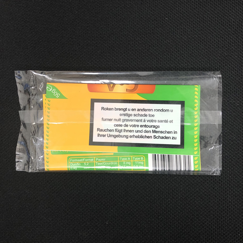 Smoking Leaf Tobacco Packaging Pouch Plastic Rolling with Cellophane Bag