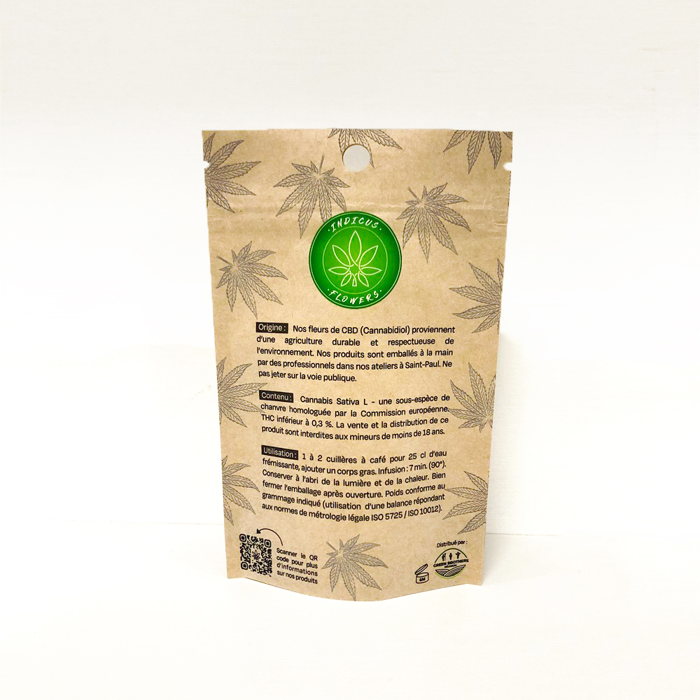 Customizable Marijuanna Packaging Bag CBD THC Weed Ziplock Kraft Paper Pouches