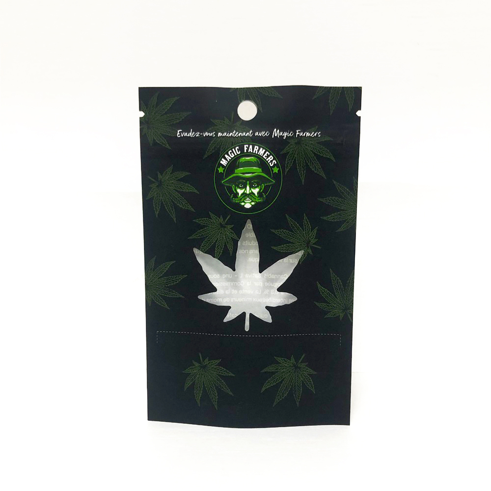 Eco Friendly Weed Packaging Bags Herbs CBD Flower Pouch with Child Resistant Zipper