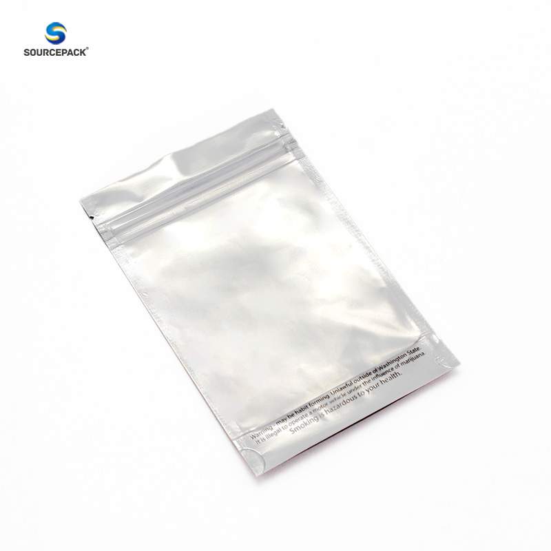 Zipper Mylar Weed Packaging Bags Stand Up Pouch for CBD THC Marijuanna Flower