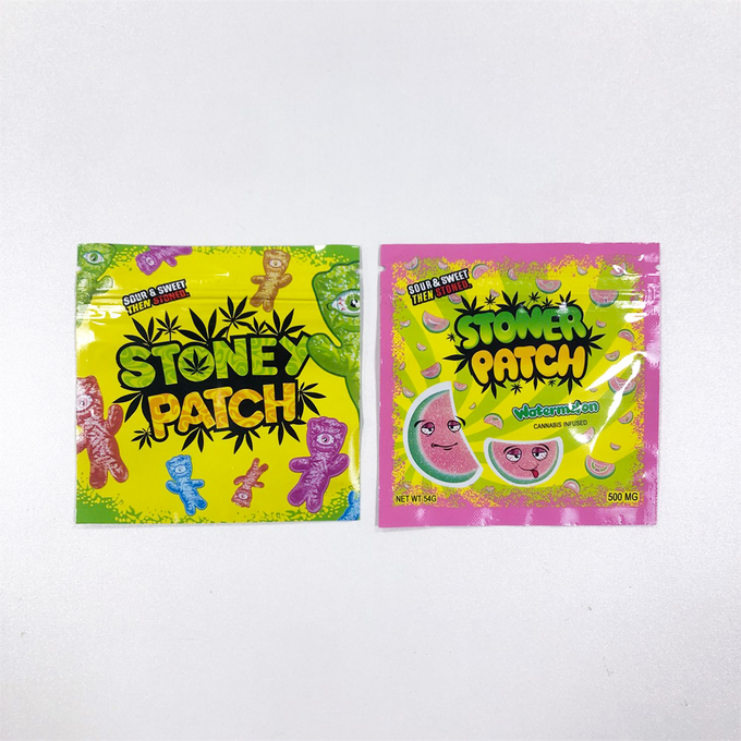 Zipper Gummies Packaging Bags Marijuanna Custom Foil Mylar For Candy And Medicine