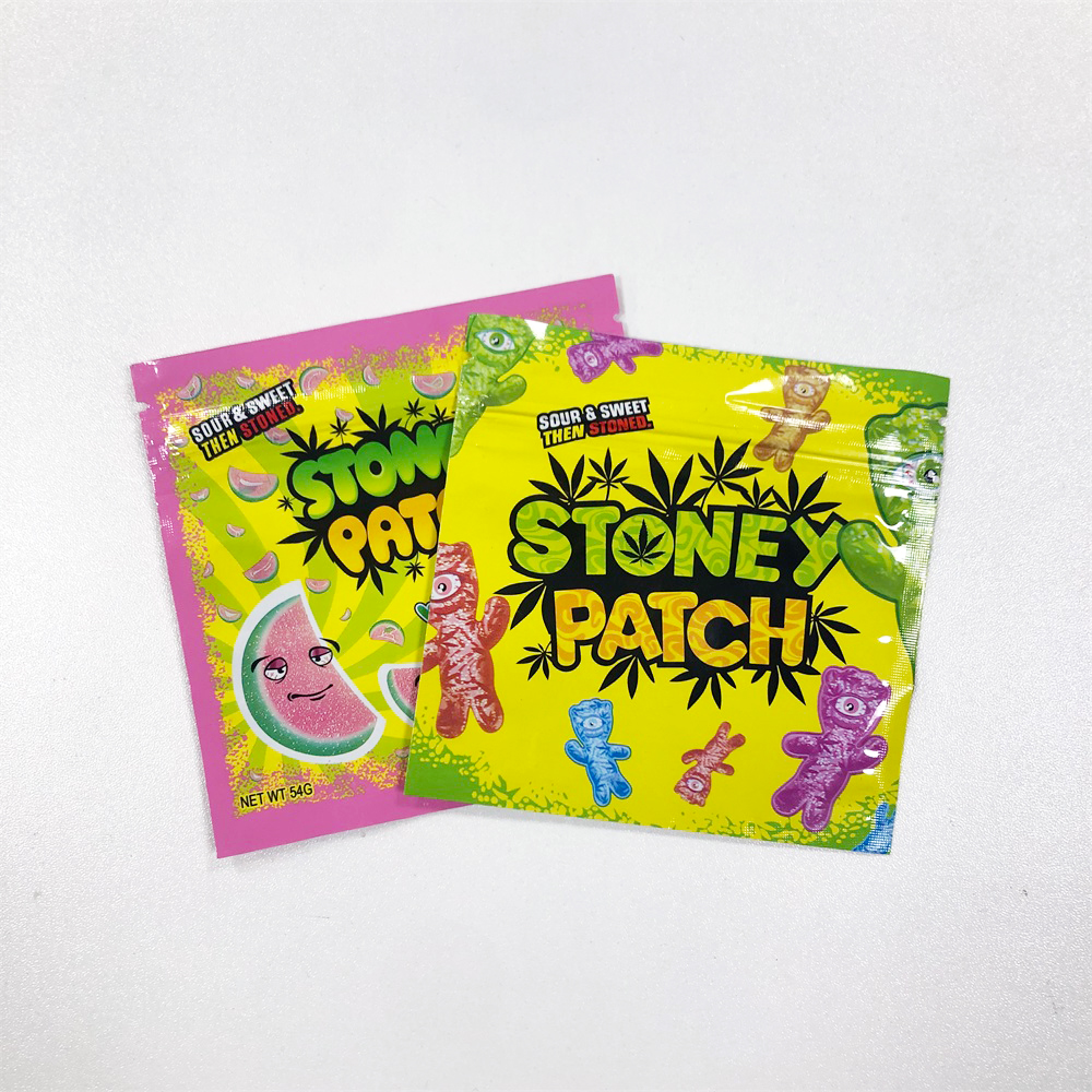 Marijuanna Gummies Packaging Bags Custom Foil Zipper Mylar Pouch For Candy And Medicine