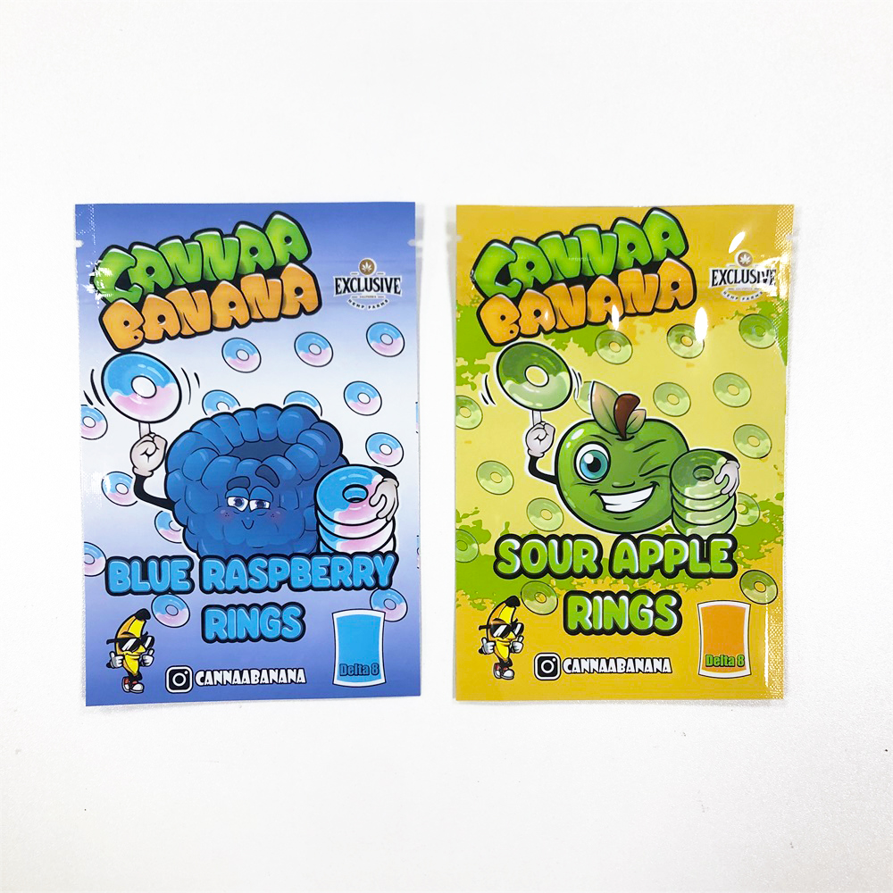 Marijuanna Gummies Packaging Bags Custom Foil Zipper Mylar Pouch For Candy And Medicine