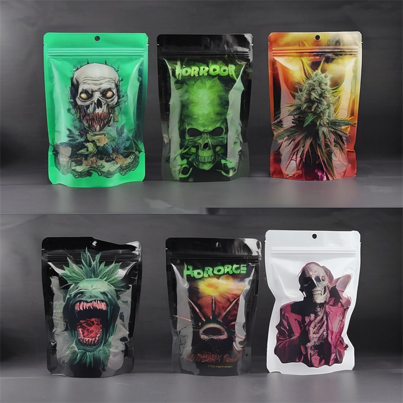 Marijuana Flower Packaging Mylar Bags Custom Logo Ziplock Design Smell Proof