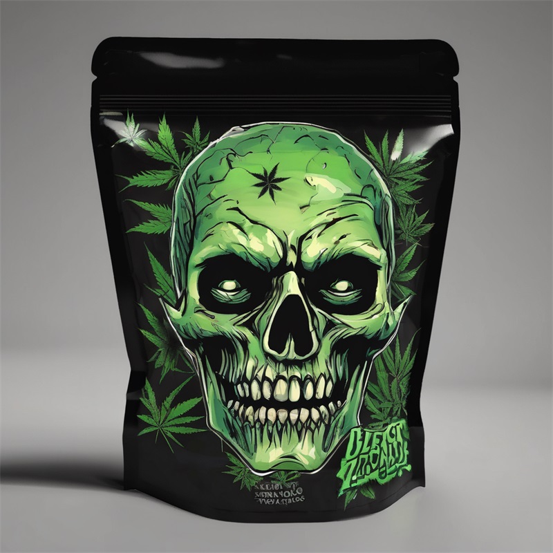 Marijuana Flower Packaging Mylar Bags Custom Logo Ziplock Design Smell Proof