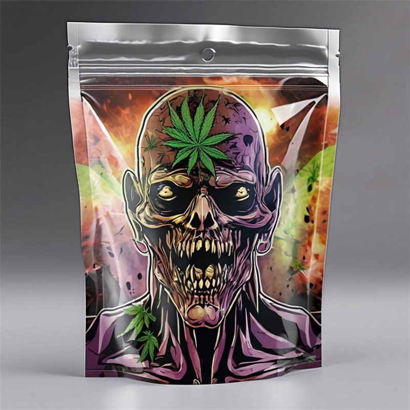 Marijuana Flower Packaging Mylar Bags Custom Logo Ziplock Design Smell Proof