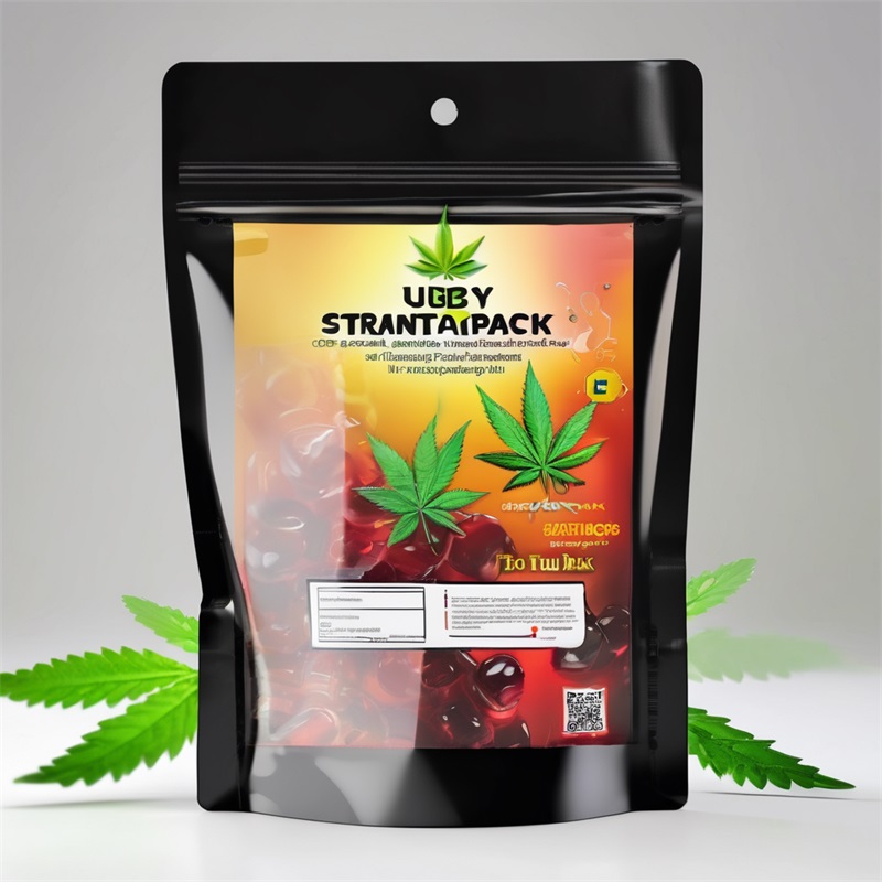 Recyclable PE Plastic Weed Bags Eco Friendly Zipper Standing Pouch Packaging