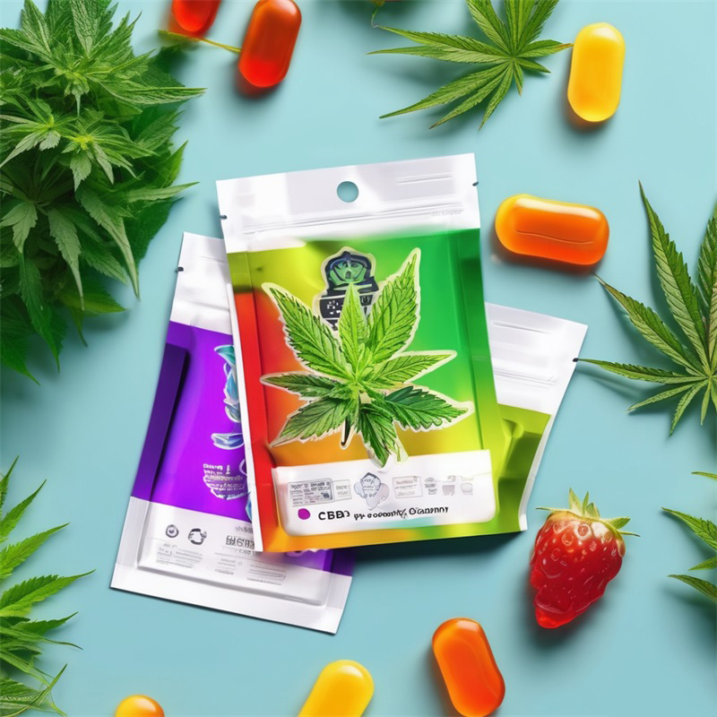 Child Resistant 3.5g Mylar Weed Bags Recyclable PE Zipper Packaging for Edibles