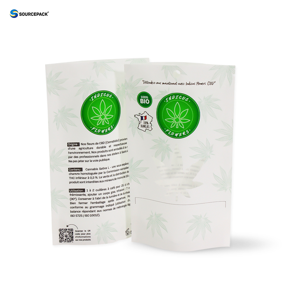 Biodegradable Herb Packaging Bag CBD Flower Pouches