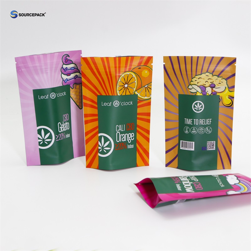 Stand up Weed Mylar Bag Printed CBD Flower Plastic Packaging (6).jpg