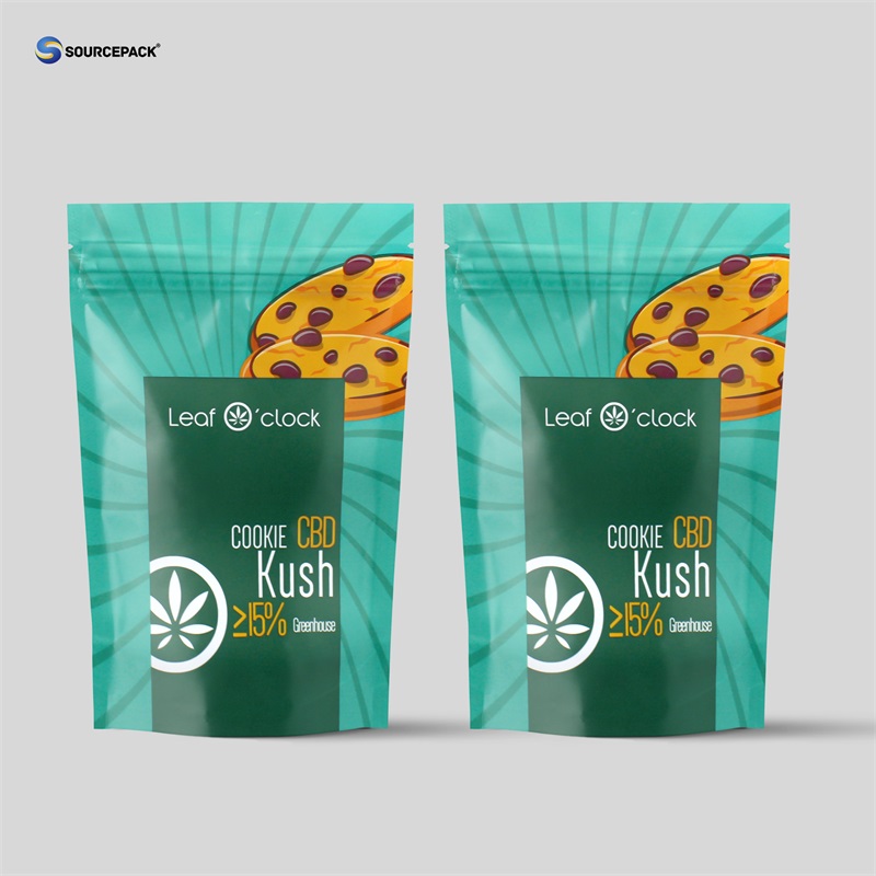 Smell Proof Weed Packaging Mylar Bag Standing Pouch