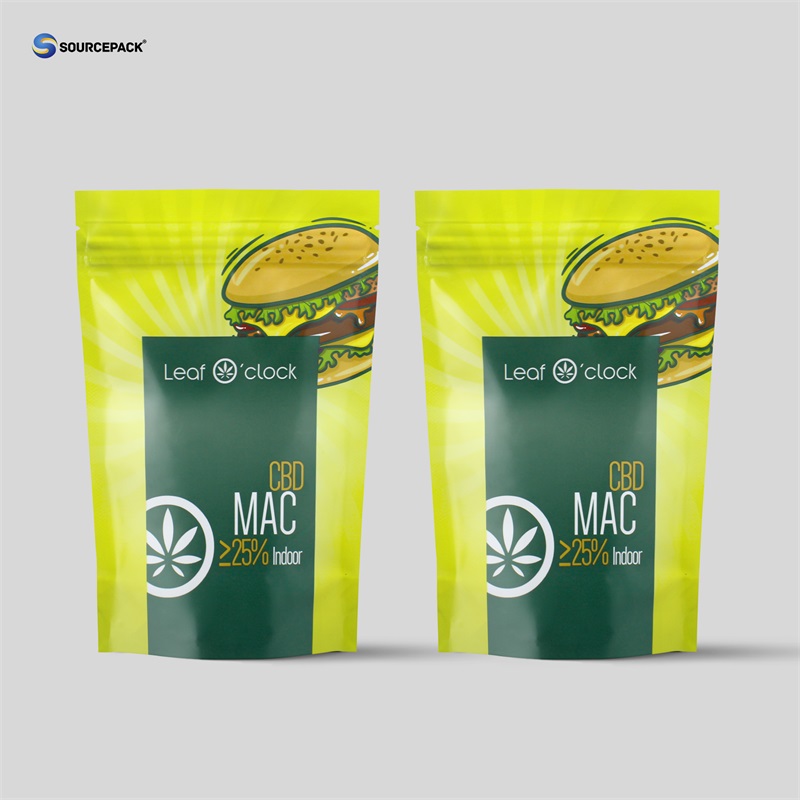 3.5g 7g 14g 28g CBD Flower Packaging Bag Plastic Pouch Matte