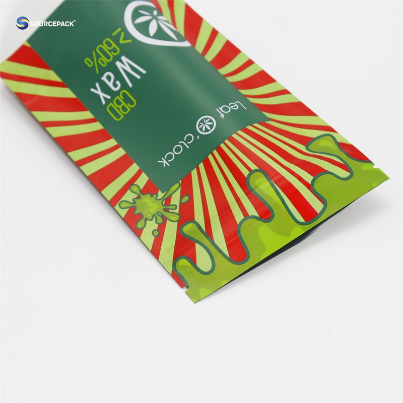 Standing Mylar Weed Packaging Bag Odor Proof UV Resistant