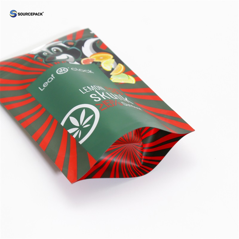 Plastic Candy THC Gummies Stand Up Zipper Pouch